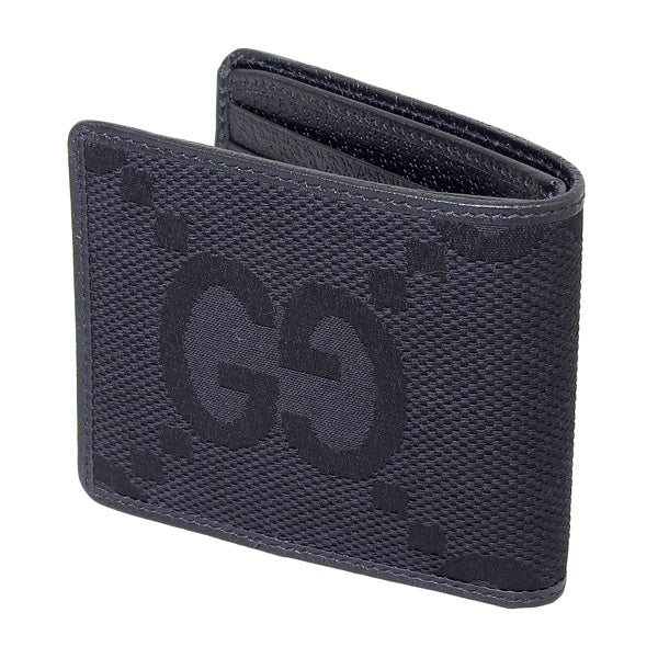 グッチ 財布 メンズ 二つ折り財布 ジャンボGGキャンバス ブラック 699308FABGN1000 GUCCI 母の日 土日祝も毎日発送します