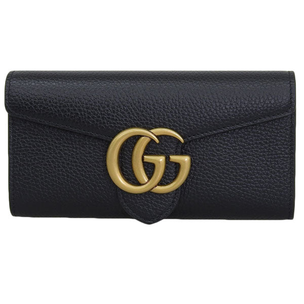 グッチ 財布 レディース 長財布 アウトレット レザー ブラック O WWL(271M) 779776A7M0T1000 GUCCI