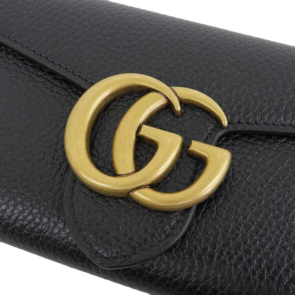 グッチ 財布 レディース 長財布 アウトレット レザー ブラック O WWL(271M) 779776A7M0T1000 GUCCI