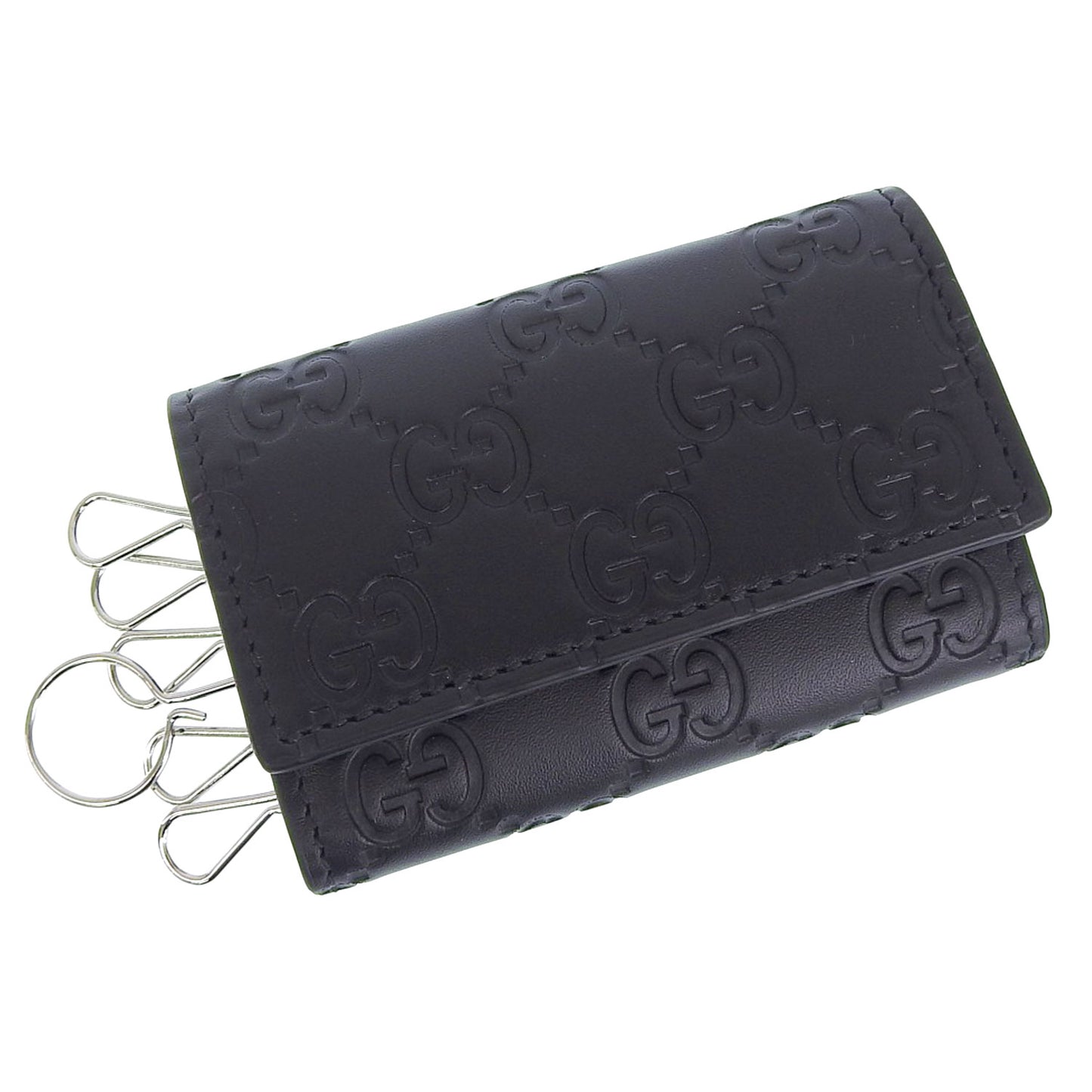 グッチ キーケース 6連 メンズ レディース アウトレット レザー ブラック O K.CASE AVEL 779824CWC1N1000 GUCCI