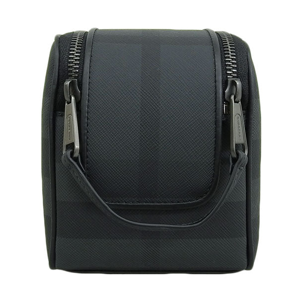バーバリー バッグ メンズ セカンドバッグ クラッチバッグ トラベルポーチ チャコールグレー MS DOUBLE ZIP WASHBAG BRT 8071854-A1208 BURBERRY