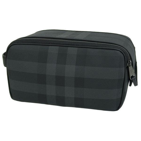 バーバリー バッグ メンズ セカンドバッグ クラッチバッグ トラベルポーチ チャコールグレー MS DOUBLE ZIP WASHBAG BRT 8071854-A1208 BURBERRY