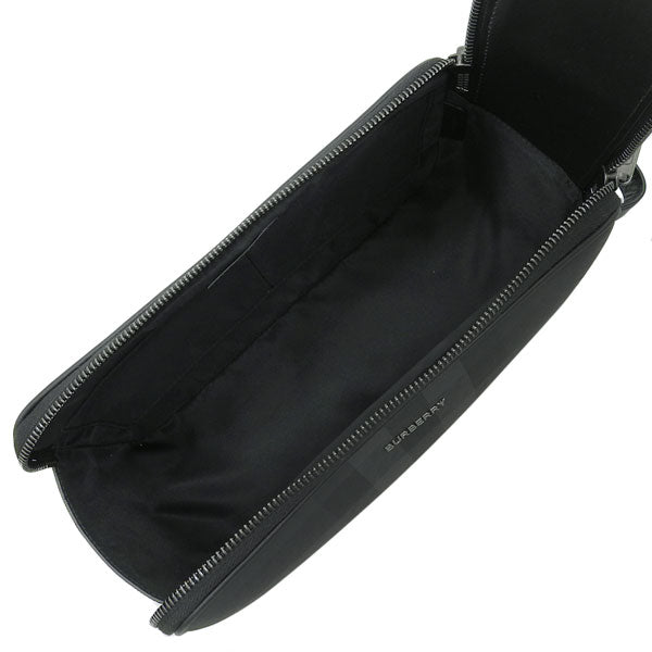 バーバリー バッグ メンズ セカンドバッグ クラッチバッグ トラベルポーチ チャコールグレー MS DOUBLE ZIP WASHBAG BRT 8071854-A1208 BURBERRY