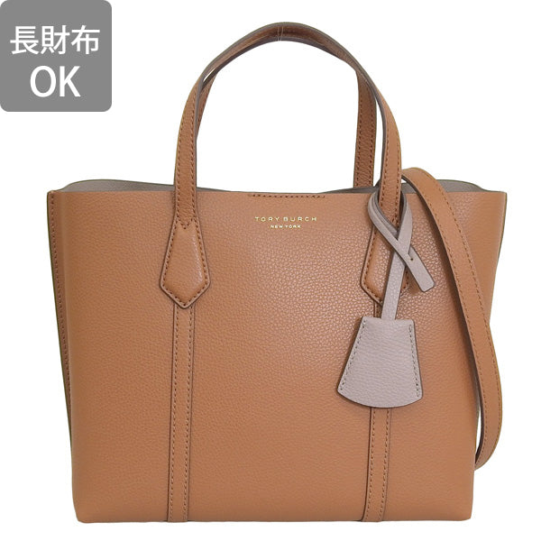 トリーバーチ バッグ レディース ショルダーバッグ レザー ブラウン PERRY TRIPLE-COMPARTMENT SMALL TOTE 81928-905 TORY BURCH 母の日 土日祝も毎日発送します