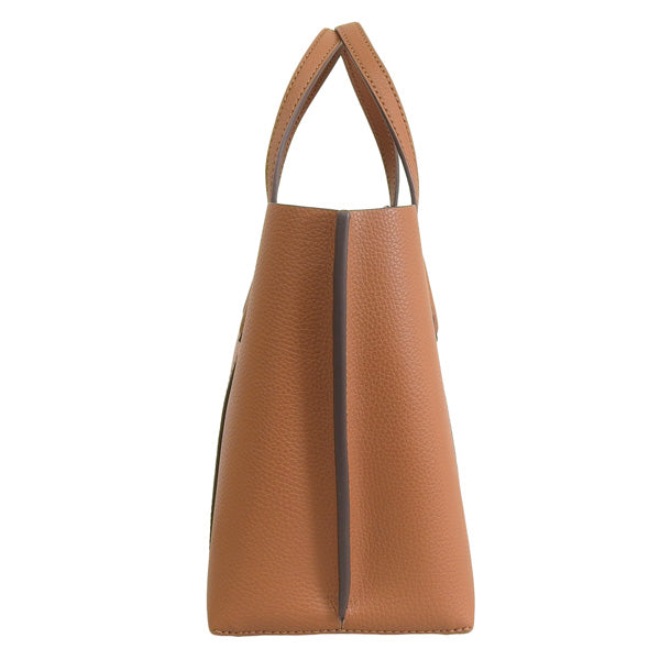 トリーバーチ バッグ レディース ショルダーバッグ レザー ブラウン PERRY TRIPLE-COMPARTMENT SMALL TOTE 81928-905 TORY BURCH 母の日 土日祝も毎日発送します