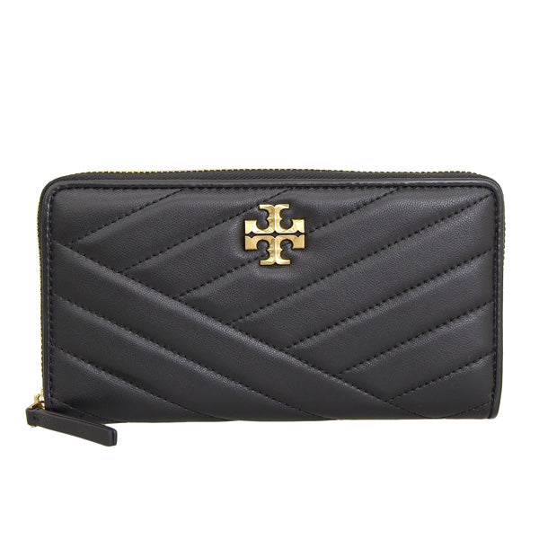 トリーバーチ 財布 レディース 長財布 レザー ブラック KIRA CHEVRON ZIP CONTINENTAL WALLET 90348-001 TORY BURCH