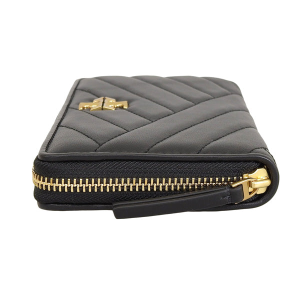 トリーバーチ 財布 レディース 長財布 レザー ブラック KIRA CHEVRON ZIP CONTINENTAL WALLET 90348-001 TORY BURCH