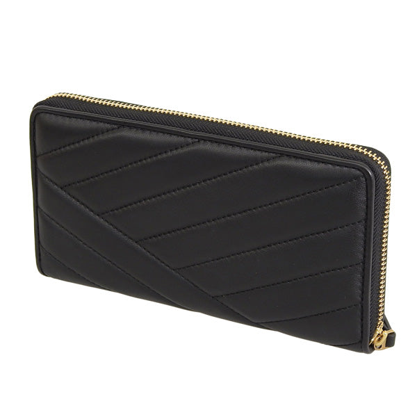 トリーバーチ 財布 レディース 長財布 レザー ブラック KIRA CHEVRON ZIP CONTINENTAL WALLET 90348-001 TORY BURCH