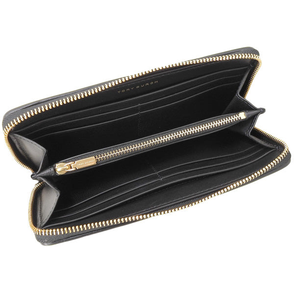 トリーバーチ 財布 レディース 長財布 レザー ブラック KIRA CHEVRON ZIP CONTINENTAL WALLET 90348-001 TORY BURCH