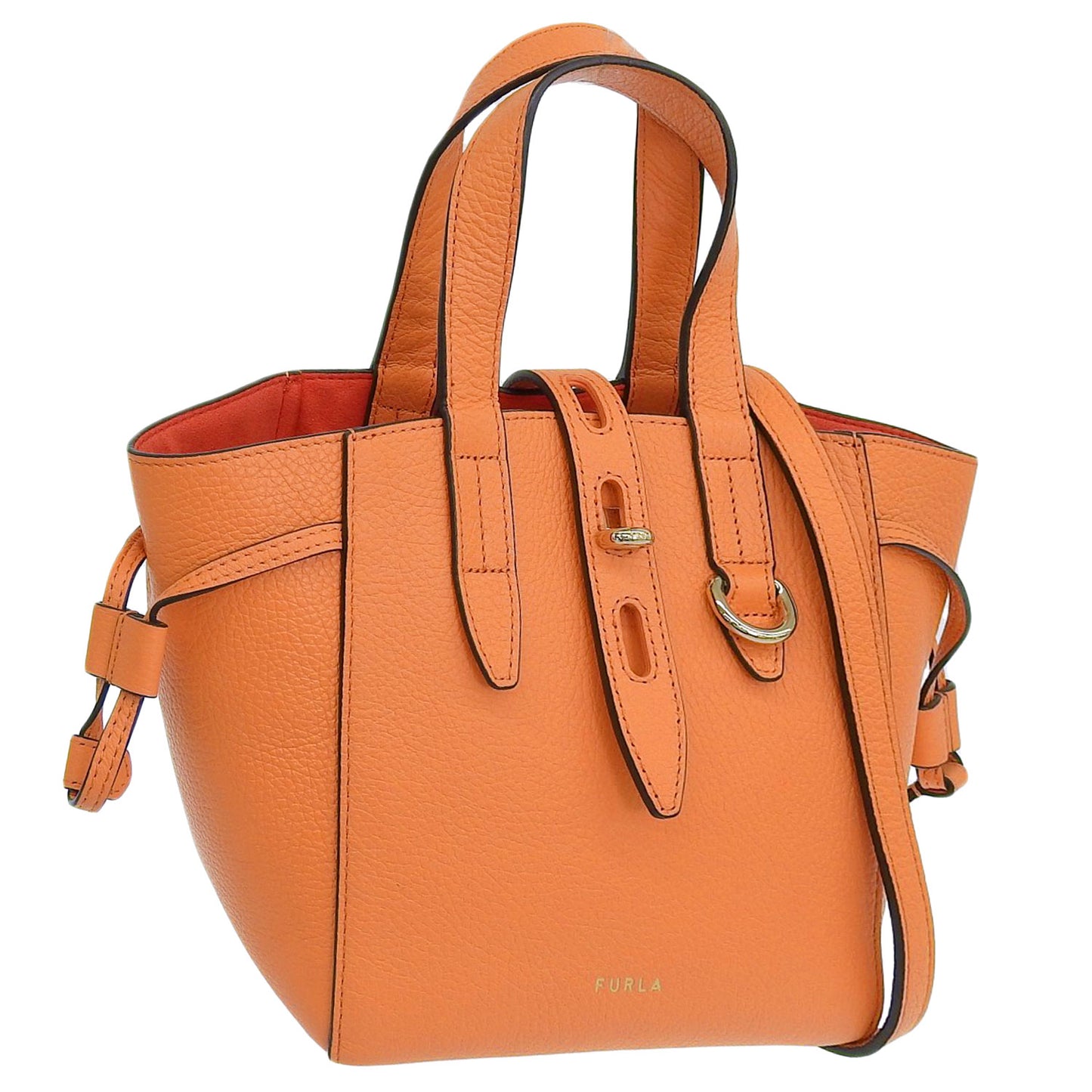 フルラ バッグ レディース ショルダーバッグ トートバッグ 2WAY アウトレット レザー オレンジ ネット ミニ FURLA NET-TOTE MINI BAG BASRFUAHSF0001275S