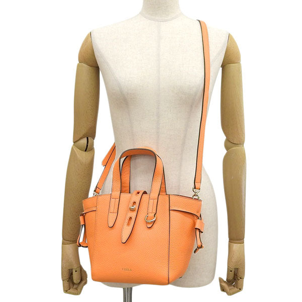 フルラ バッグ レディース ショルダーバッグ トートバッグ 2WAY アウトレット レザー オレンジ ネット ミニ FURLA NET-TOTE MINI BAG BASRFUAHSF0001275S
