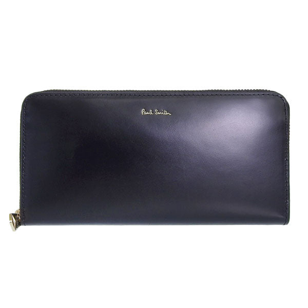 ポールスミス 財布 メンズ 長財布 アウトレット レザー ブラック ラウンドファスナー BPS566-10 PAUL SMITH