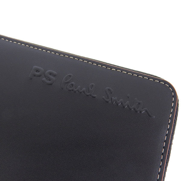 ポールスミス 財布 メンズ 長財布 アウトレット レザー ブラック ラウンドファスナー BYP057-10 PAUL SMITH