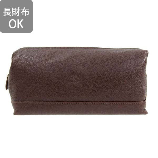 イルビゾンテ IL BISONTE ポーチ 小物入れ レザー マロン メンズ レディース c0657p-869 女性 男性 プレゼント ブランド ギフト 新生活 母の日