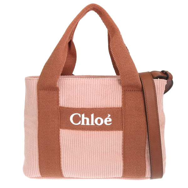 クロエ バッグ レディース 2WAY ショルダーバッグ トートバッグ ハンドバッグ コーデュロイ ピンク C20274-454 クロエキッズ Chloe Kids 大人もOK