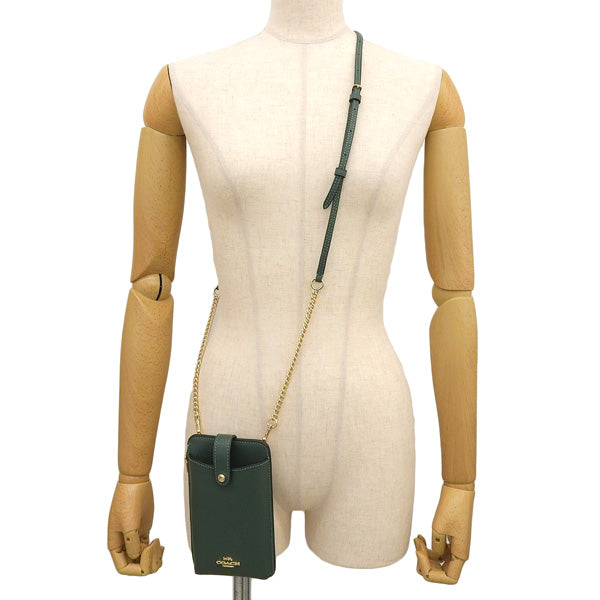 コーチ バッグ レディース ショルダーバッグ スマホショルダー アウトレット グリーン ノースサウス フォーン クロスボディ XGRN PHN XBY C6884IMQVC COACH