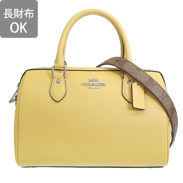 コーチ バッグ レディース 2WAY ショルダーバッグ ハンドバッグ アウトレット イエロー ローアン サッチェル シグネチャー キャンバス ディテール CH322SVS9V COACH
