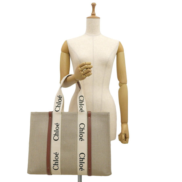 クロエ バッグ レディース トートバッグ ホワイト×ブラウン LARGE TOTE BAG CHC22AS382I2690U CHLOE A4対応 母の日 土日祝も毎日発送します