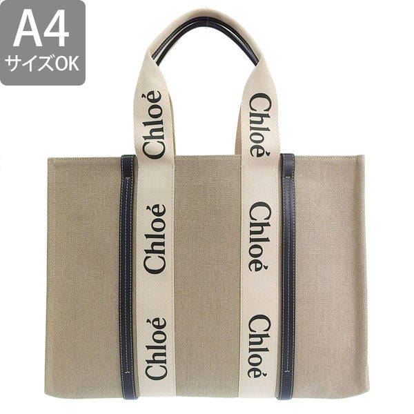 クロエ バッグ レディース トートバッグ ホワイト×ブルー LARGE TOTE BAG CHC22AS382I2691J CHLOE A4対応