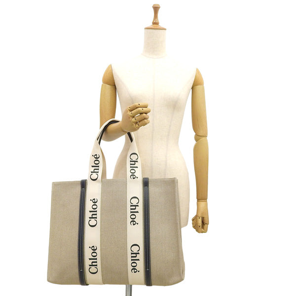 クロエ バッグ レディース トートバッグ ホワイト×ブルー LARGE TOTE BAG CHC22AS382I2691J CHLOE A4対応