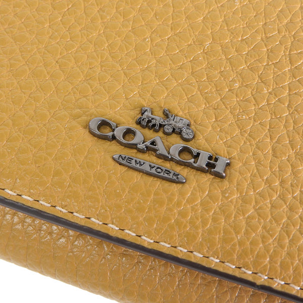 コーチ 財布 レディース 三つ折り財布 アウトレット レザー イエロー SMTH LTH MCRO WLT CM238QBMWQ COACH 母の日 土日祝も毎日発送します
