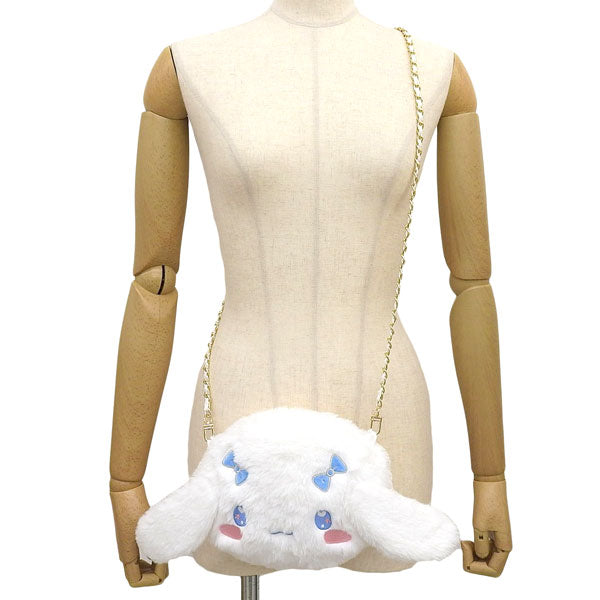 サンリオ バッグ レディース シナモロール ショルダーバッグ ホワイトマルチ CNダイカットファーショルダー CN110 SANRIO