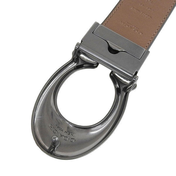コーチ ベルト メンズ アウトレット レザー ブラック シグネチャーバックル カットトゥサイズ リバーシブル 38mm SCLT C PBL SM BLT CQ013QBLVW COACH