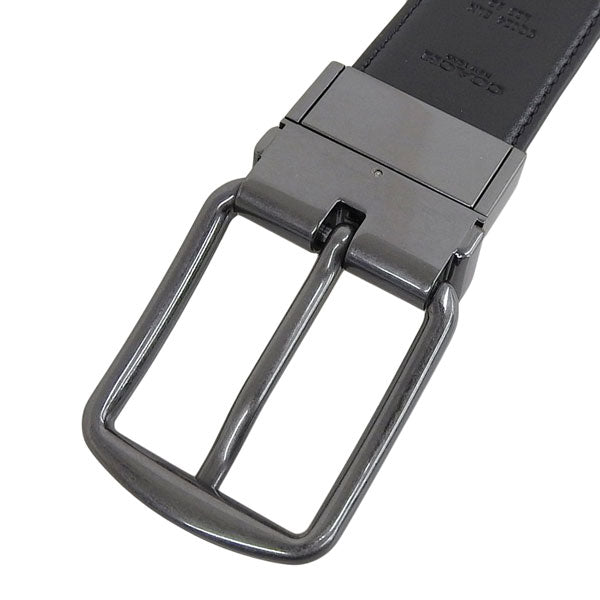 コーチ ベルト メンズ アウトレット レザー ブラック ハーネスバックル カットトゥサイズ リバーシブル 38mm WHRN CTSR SIGL BELT CQ024BLK COACH