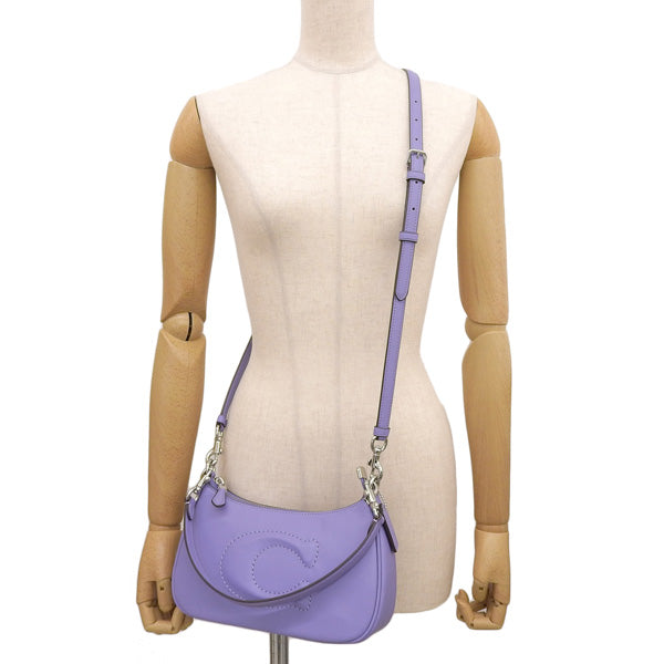 コーチ バッグ レディース ショルダーバッグ アウトレット レザー パープル テリ DBSS C TERI SHB CR099SVIZ COACH