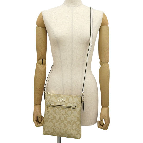 コーチ バッグ レディース ショルダーバッグ アウトレット ライトカーキ シグネチャー ミニローワン ローアン ファイルバッグ SIG MINI RWN FILE CS182IMDQC COACH