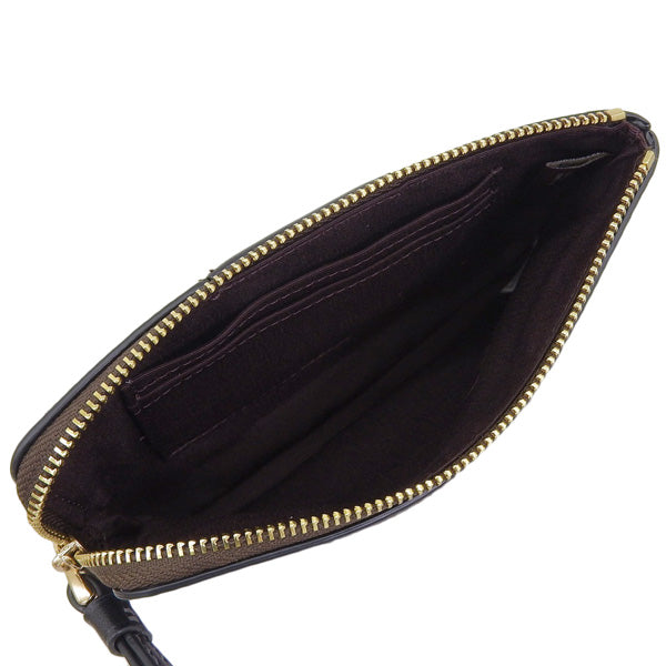 コーチ ポーチ レディース アウトレット ブラウン コーナージップ リストレット シグネチャー キャンバス SIG PVC LTH CRN ZIP CS602IMAA8 COACH