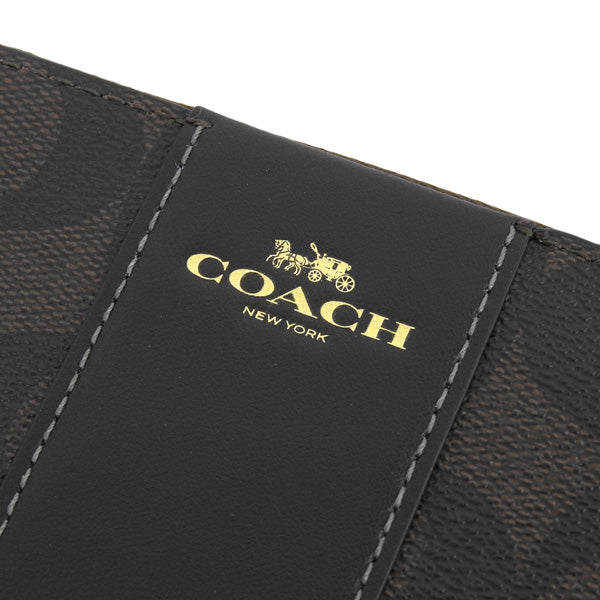 コーチ ポーチ レディース アウトレット ブラウン コーナージップ リストレット シグネチャー キャンバス SIG PVC LTH CRN ZIP CS602IMAA8 COACH