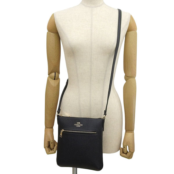 コーチ バッグ レディース ショルダーバッグ アウトレット レザー ブラック ミニローワン ローアン ファイルバッグ XGRN MINI RWN FILE CV405IMBLK COACH