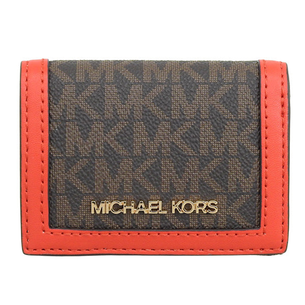 マイケルコース 財布 レディース 三つ折り財布 アウトレット レザー ブラウン×レッド D35F3GTVD0B-DKSANG MICHAEL KORS 母の日 土日祝も毎日発送します