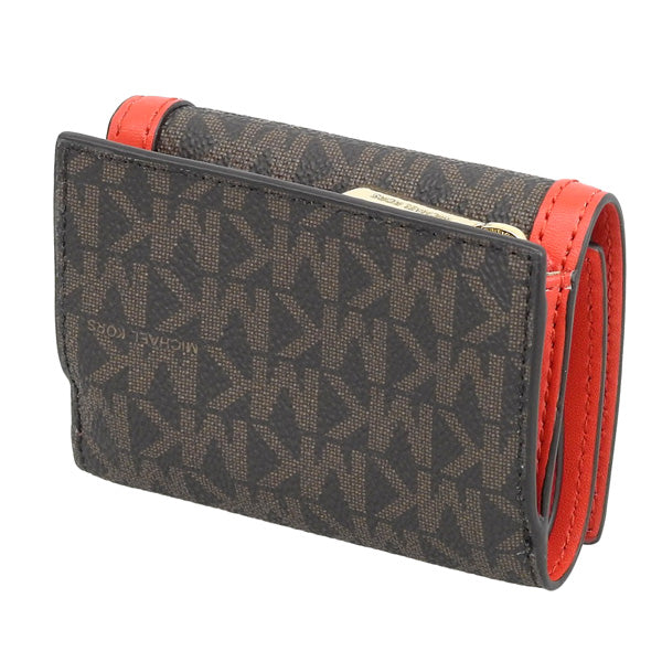 マイケルコース 財布 レディース 三つ折り財布 アウトレット レザー ブラウン×レッド D35F3GTVD0B-DKSANG MICHAEL KORS 母の日 土日祝も毎日発送します