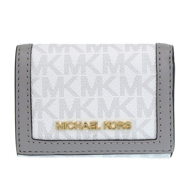 マイケルコース 財布 レディース 三つ折り財布 アウトレット レザー ホワイト×グレー D35F3GTVD0V-OPTWHT MICHAEL KORS 母の日 土日祝も毎日発送します