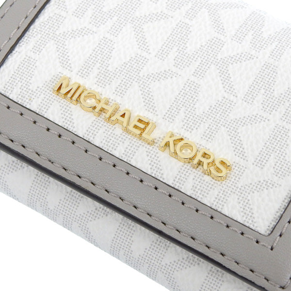 マイケルコース 財布 レディース 三つ折り財布 アウトレット レザー ホワイト×グレー D35F3GTVD0V-OPTWHT MICHAEL KORS 母の日 土日祝も毎日発送します