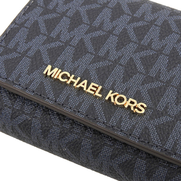 マイケルコース 財布 レディース 三つ折り財布 アウトレット ネイビー JET SET TRAVEL SM MF ZA WALLET D35H9GTVZ5B-ADMIRAL MICHAEL KORS 一粒万倍日