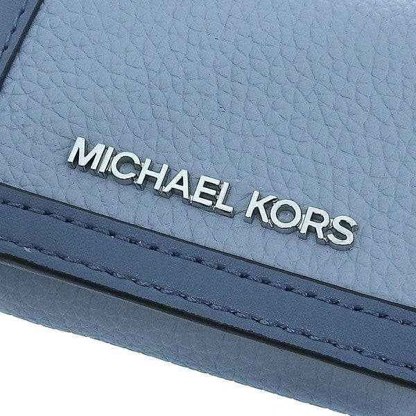 マイケルコース 財布 レディース 三つ折り財布 アウトレット レザー ブルー ジェットセットトラベル トライフォールド ジップウォレット エクストラスモール JET SET TRAVEL 35S4STVD0L-PABLML MICHAEL KORS