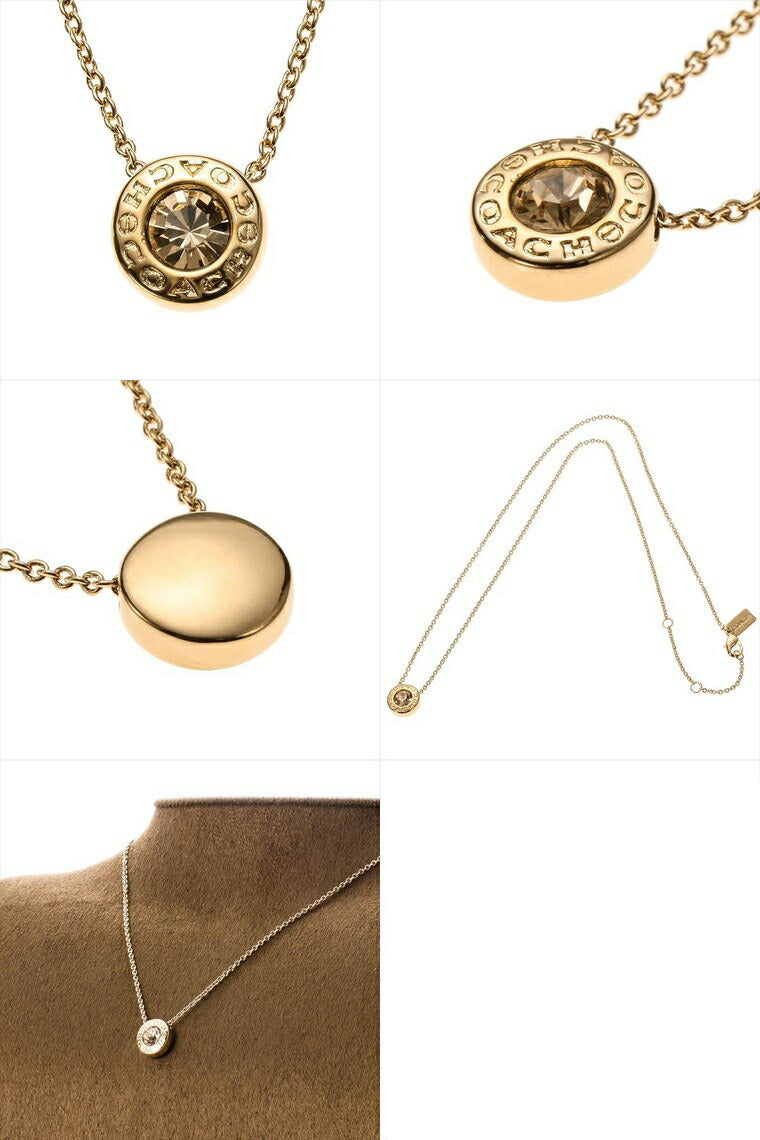 COACH コーチ OPEN CIRCLE STONE STRAND NECKLACE