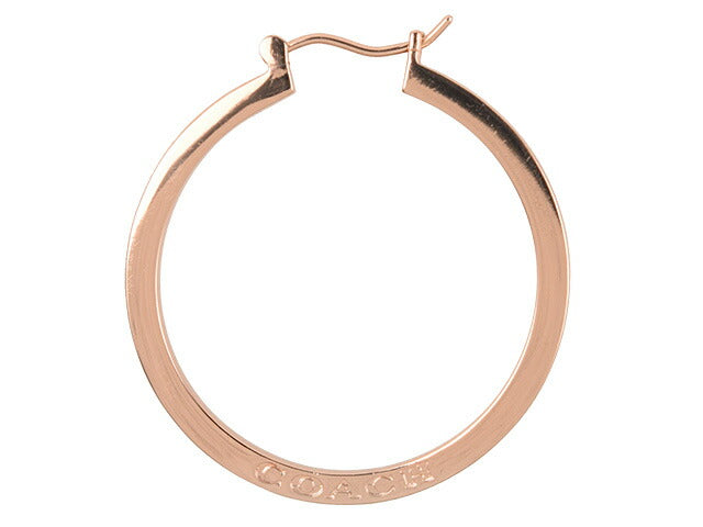 COACH コーチ HOOP EARRINGS ROSEGOLD
