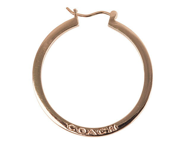 COACH コーチ HOOP EARRINGS ROSEGOLD