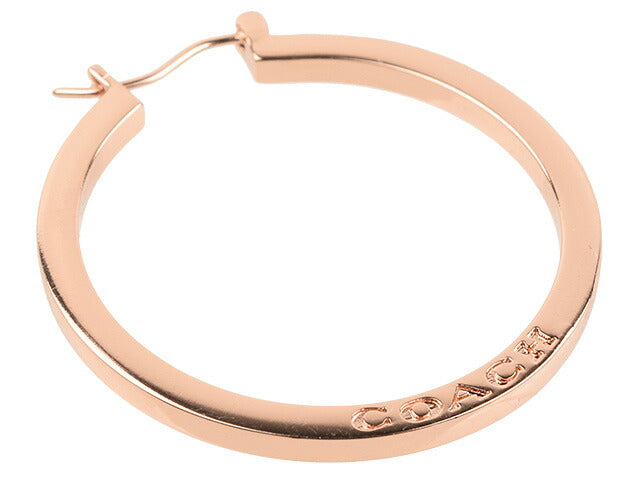 COACH コーチ HOOP EARRINGS ROSEGOLD