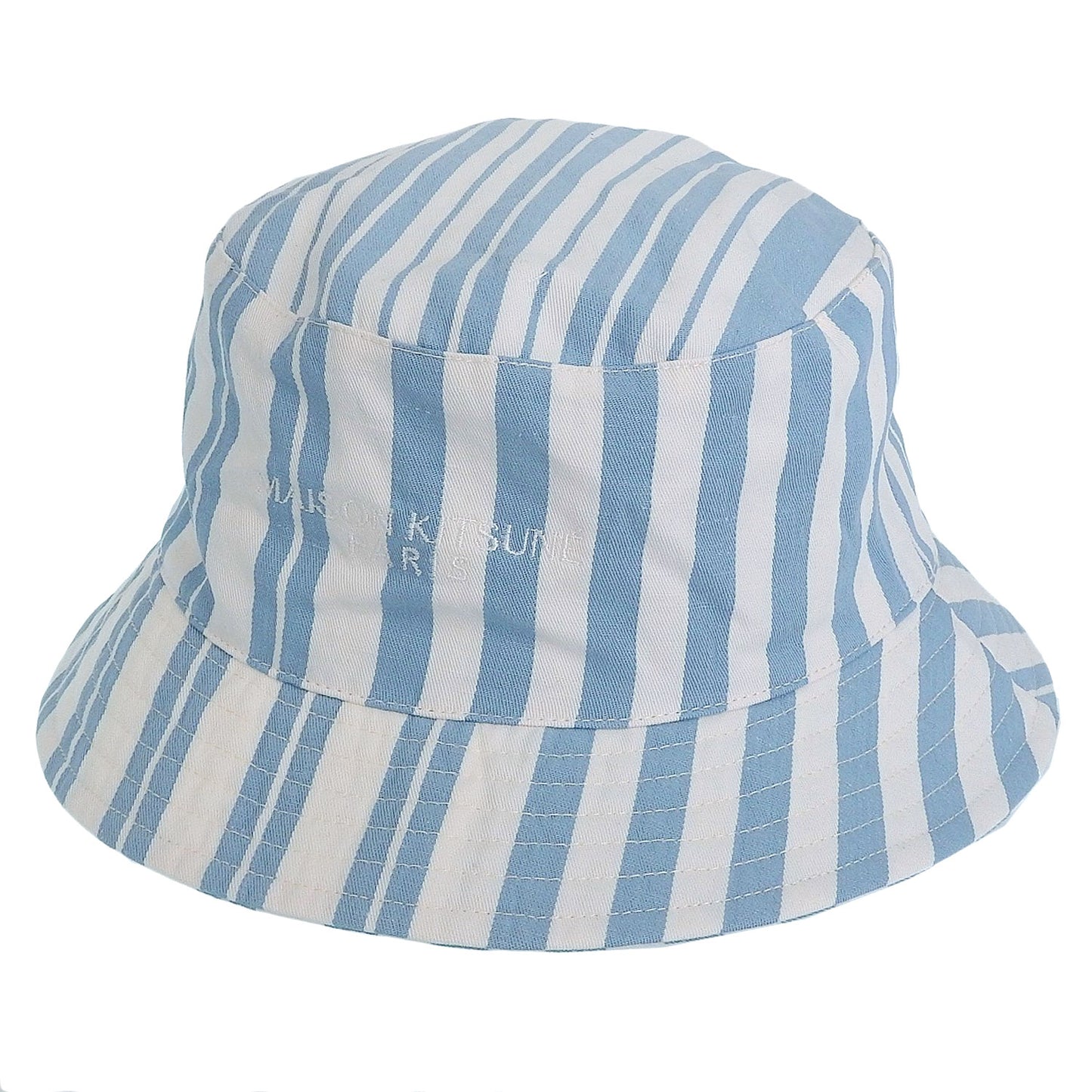 メゾンキツネ 帽子 メンズ レディース バケットハット ブルー×ホワイト IU06172WW2002S422 MAISON KITSUNE