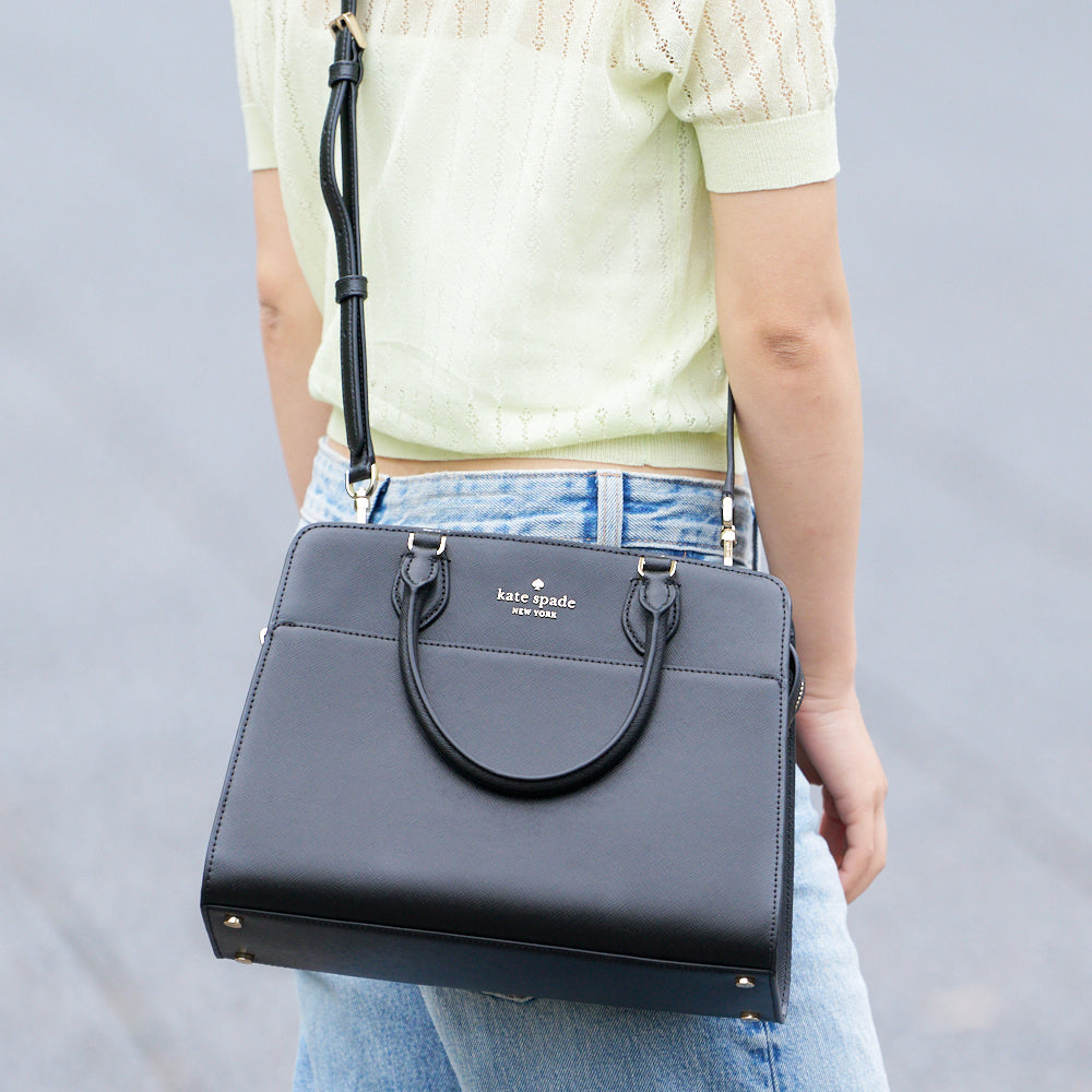 美品　ケイトスペード　ペブルレザー　2way グレージュ　ブラック　カメラバッグ kate spade NEW YORK ケイトスペード バッグ katespade