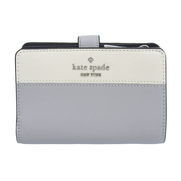 ケイトスペード 財布 レディース 二つ折り財布 アウトレット レザー グレーマルチ medium compact bifold wallet KC511-020 KATE SPADE