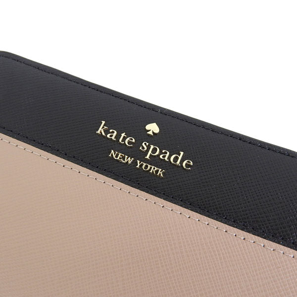ケイトスペード 財布 レディース 二つ折り財布 アウトレット レザー ブラウン×ブラック medium compact bifold wallet KC511-200 KATE SPADE 母の日 土日祝も毎日発送します