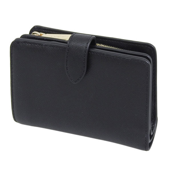 ケイトスペード 財布 レディース 二つ折り財布 アウトレット レザー ブラック medium compact bifold wallet KC580-001 KATE SPADE 母の日 土日祝も毎日発送します
