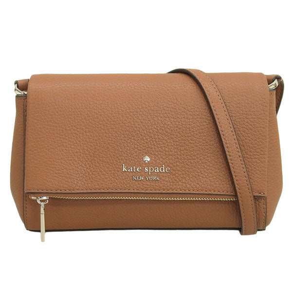ケイトスペード バッグ レディース ショルダーバッグ アウトレット レザー ブラウン レイラ フラップジップ クロスボディ LEILA FLAP ZIP CB KE487-200 KATE SPADE