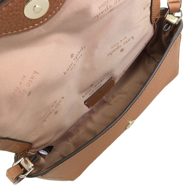 ケイトスペード バッグ レディース ショルダーバッグ アウトレット レザー ブラウン レイラ フラップジップ クロスボディ LEILA FLAP ZIP CB KE487-200 KATE SPADE